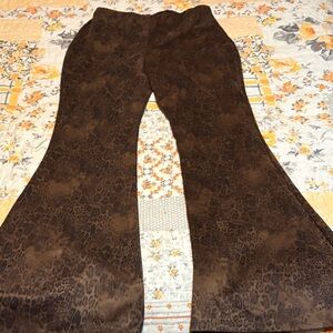 Windsor Brown Leopard Print Boot Cut Pants